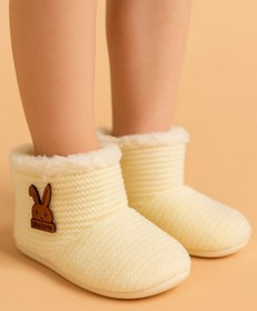 Resim dinamik çocuk Bebek Panduf Patik Triko Wellsoftlu Kaydırmaz Taban (tabanölçü 13cm) Ev Botu Terliği Kreş Ayakkabısı 