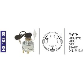 Resim Kontak Anahtarı Fişek Ve Çivi Anahtarlı Massey Ferguson 135 31854 