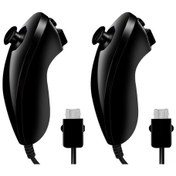 Resim Springsun Nintendo Wii/wii U İçin Kablolu 2'li Nunchuk Kontrolörü - Sağ/sol El Uyumu, Hareket Kontrolü Ve Oyun Performansı Artırıcı 