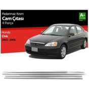 Resim Honda Civic 2002-2006 Cam Çıtası Kromu 4 Prç. P.çelik 