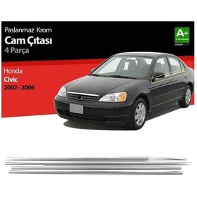 Resim Honda Civic 2002-2006 Cam Çıtası Kromu 4 Prç. P.çelik 