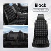 Resim Universal Araba Koltuğu Tam Set (Bir Arka Koltuk Yastığı, İki Ön Koltuk Yastığı, Dört Sırtlık), Yuvarlak Desen Peluş Malzeme, 6 Renk Mevcut, Araba Koltuğu Ön Yastıkları, Çoğu Araba İçin Uygun 