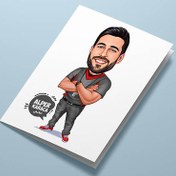 Resim Erkek Hakem Karikatürlü Tebrik Kartı 