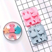 Resim 4 Adet Unicorn Denizkızı Yıldız Gökkuşağı Silikon Kalıbı - Pastel Renkli, Toksik Olmayan Gıda Sınıfı Pasta, Çikolata ve Sabun Yapımı için DIY Pişirme, Parti Hediyeleri & El İşleri, Mermaid Kek Kurabiye Çikolata Kalıpları, Fantezi Temalı, Kolay Ayrılma, Evde Pişiriciler İçin 