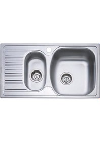 Resim 78 X 44 Mutfak Eviyesi 7844gr Keten Sol Damlalıklı Krom 