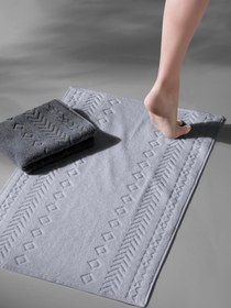 Resim Oscuro Bathmat Space - 50x75 cm Ayak Havlusu - Mavi - Beyaz 