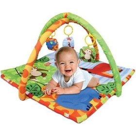 Resim Babymol Neşeli Hayvanlar Oyuncaklı Oyun Minderi 75x75 CM 