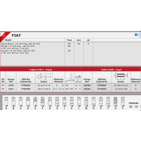 Resim Güneş Sibop Takımı 2470 2471 In 8 Ex 8 Brava Marea 1.8 16v KNO-GÜNEŞ-2470-2471 
