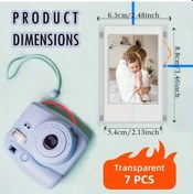 Resim Topshop1 7 Parça Transparent Color Manyetik Fotoğraf Çerçevesi 3 Inç Buzdolabı Albümü Polaroid Mini 