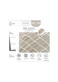 Resim Cool Halı Palazzo 03 Bej Beyaz Bukle Salon Halısı Hav Vermez Çocuk Odası Halısı Mutfak Koridor Kesme Yolluk 