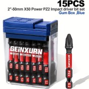 Resim 15 adet 2"-50mm X50 Güç PZ1/2/3 Darbe Vida Seti, Sakız Kutusu 