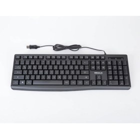 Resim WOZLO Yumuşak Tuşlu Usb Klavye - Siyah - Fiber Doku - Wz-803 