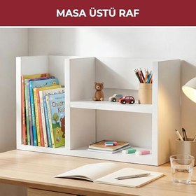 Resim PIKAS Ahşap Masaüstü Çok Amaçlı Düzenleyici Raf - Ev, Ofis ve Mutfak Tezgahı İçin Fonksiyonel Organizer Ünitesi 