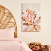 Resim Özverler Çiçek Desenli Kanvas Tablo - Renkli - 60x90 cm 