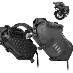 Resim Rhinowalk 28L Dayanıklı Su Geçirmez Çift Taraflı Heybe Motosiklet Çantası 14+14L 