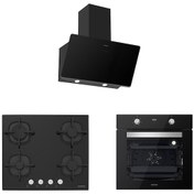 Resim Silverline BO6502B02 - CS5427B01 - 3457 Soho 60 Siyah Ankastre Set 