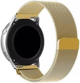 Resim Huawei Watch Gt3 Se - Gt3 Pro - Gt2 Pro- Gt2 46 Mm Tam Uyumlu 22 Mm Metal Hasır Kordon Gold 
