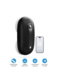 Resim Şımart Uygulama Ve Kumanda Kontrollü 3200pa Vakum Gücü Akıllı Cam Temizleme Robotu 