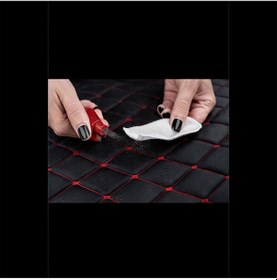 Resim Proton Waja Araba Suni Deri Koltuk Minderi Ön Ve Arka Takım 3 Parça Kırmızı Dikişli 