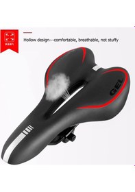 Resim Sarissa Jel Rahat Yumuşak Konforlu Geniş Bisiklet Selesi Bisiklet Koltuğu Koltuk Kırmızı Jelli Sele 