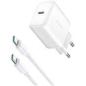 Resim Joyroom Jr-tcf24 30w Usb-c / Type-c Kablo Setli Hızlı Şarj Cihazı, Özellikler:ab Fişi Beyaz 