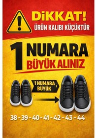 Resim Ghattix Erkek Spor Ayakkabı Günlük Kullanım Siyah Beyaz Siyah - Beyaz 