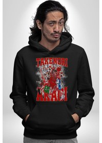 Resim Basketbol Akagi Takenori Anime Slam Dunk Karakter Kadın Erkek Siyah Kapüşonlu Sweatshirt Hoodie Siyah 