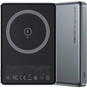 Resim Hızlı Şarj Özellikli Magsafe Powerbank Recci RPB-W26 Armor Serisi Ultra Ince PD20W 15W 10000MAH Gri 