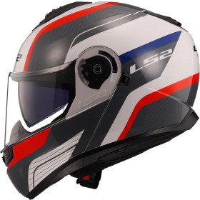 Resim Ls2 Strobe 2 Monza Siyah-Beyaz-Kırmızı Kask 