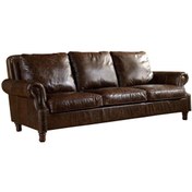 Resim Hanel Mobilya HANEL MOBİLYA RİCHARD Hakiki Deri koltuk(ÜÇLÜ) Koyu kahve 