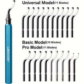 Resim LIBRATON 11 Adet Ekstra Yüksek Hız Çeliği Bıçaklı Törpüleme Aleti, Metal, Reçine, 3D Baskı Plastik Kenarlar, PVC Bakır Borular İçin, Törpüleme Aleti (11x BS1010 veya 2x BK3010 3x BS1018 6x BS1010), 360 Derece Döner Başlık, Metal Talaş Alma,Hassas Alet,Çok Malzemeli Alet,Profesyonel Zanaatkarlar 