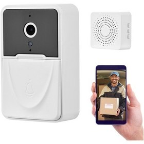 Resim Mufunye X3 Akıllı Wifi Görüntülü Kapı Zili: Hareket Algılama, Gece Görüşü, İki Yönlü Konuşma, 50 Metre Menzil, Pil İle Çalışan Pil Dahil Değil 