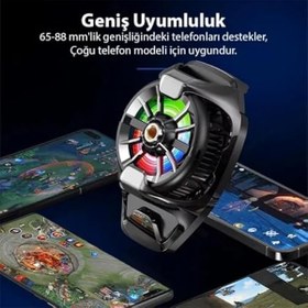 Resim Coofbe Kablolu Soğutma Levhalı 18W Ultra Hızlı Motorlu Telefon Soğutucu Radyatör Ios Android Uyumlu 