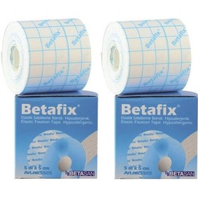 Resim Betafix Fix Flaster Esnek Sabitleme Bandı 5 M x 5 CM 2 Adet 