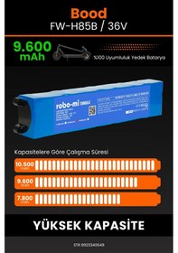 Resim Bood FW-H85B / 36v 9600mAh Elektrikli Scooter Bataryası 