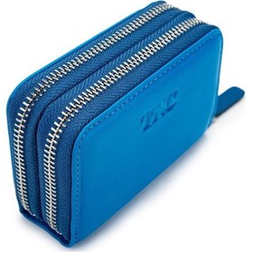 Resim Tamer Tanca Unisex Hakiki Deri Mavi Cüzdan 1039 222 Erk Czdn Sk24-25 Mavı Dr Mavi 