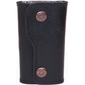 Resim Hakiki Deri Siyah Anahtarlık 12cm Anahtarlık Siyah 