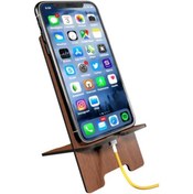 Resim Ankaflex Portatif Masaüstü Şarj Edilebilir Ahşap Telefon Tutucu Cep Telefonu Standı 