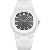 Resim 2xudc Beyaz Siyah Klasik Kare Spor Su Geçirmez Aydınlık Silikon Kuvars Izle Özel Online Alışveriş Erkek Tarzı Saatler (Yurt Dışından) 