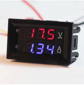 Resim Panel Tipi 0-100V 10A Voltmetre/Ampermetre 