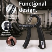 Resim Jetbeam Kavrama Gücü Antrenörü, El Sıkıştırma Aleti Seti - Ayarlanabilir 5.0-100.0KG Siyah Kaymaz Taşınabilir, Çalışkan Önkol Kası ve Fitness & Rehabilitasyon Eğitimi için Ergonomik Tasarım Kalın İpli Şişme Ev Spor Ekipmanları 