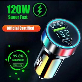 Resim Pd 20w Araç Şarj Cihazı Süper Hızlı Şarj Adaptörü Tip C Usb 120w Taşınabilir İphone Uyumlu 14 Pro Max 13 12 11 İpad Uyumlu Airpds Uyumlu Huawei Oneplus 