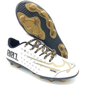 Resim Unisex Yeni Mds 001 Beyaz Altın Krampon Halısaha Futbol Ayakkabı Beyaz - Altın 
