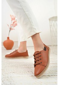 Resim Nesil Shoes Syg P38 Taba Hakiki Deri Kadın Ayakkabı-taba Taba 