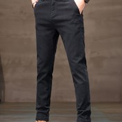 Resim Erkek Zeytin Yeşili Dar Kesim Rahat Pantolon - Esnek Dokuma Kumaş, Orta Bel, Skinny Jeans Casual Kıyafet, Casual Kıyafet Pantolon|Dar Kesim Jeans|Esnek Malzeme 