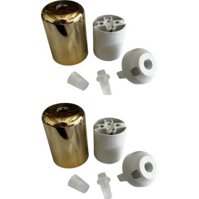 Resim Conana Duy Lalesi ve E27 Duy (Gold Renk) Plastik (2 ADET) 