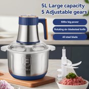 Resim 2L/3L/5L Et Öğütücü Gıda Doğrayıcı, Yumurta Çırpma, Sebze Doğrama, Hamur Yoğurma, Et Öğütme, Dolma Karıştırma, Sarımsak Karışımı ve Biber Sosu için Elektrikli Robotik Karıştırıcı 
