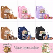 Resim 3 Parça Unisex Omuz Çantası Seti, Şık Kabbalah Desenli Sırt Çantası - Büyük Kapasiteli Crossbody Çanta + El Çantası + Kalem Kutusu Dahil, Okul Sezonu Hediyesi için Pembe, Mor, Haki, Kraliyet Mavisi, Kahverengi, Siyah (6 Renk) 