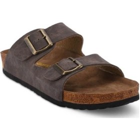 Resim Slazenger Lens 500n Erkek Nubuk Terlik - Slazenger - Kahverengi - St00191-kahverengi-41 Kahverengi 