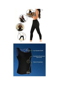 Resim Termal Sauna Tayt + Atlet Takım SiYAH 